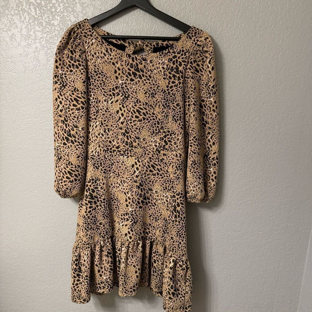 Maeve Leopard Print Dress - Tan and Black
